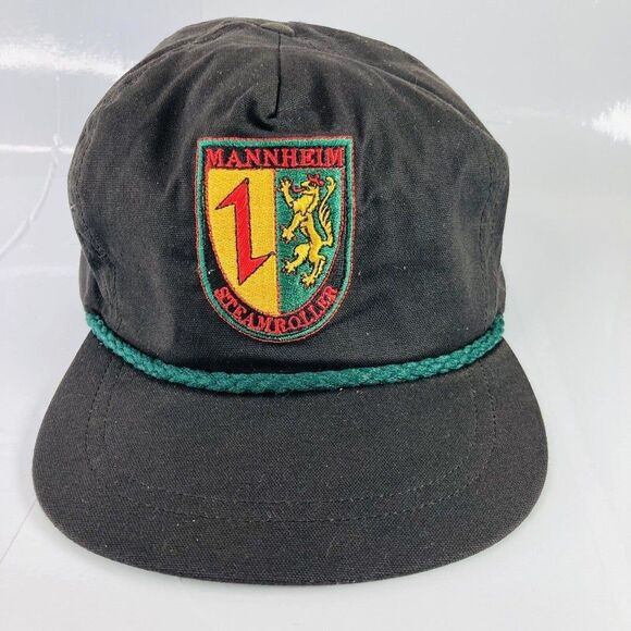 Mannheim Steamroller Logo Strapback Hat Concert Tour Cap Rope Made in USA VTG - Picture 2 of 7
